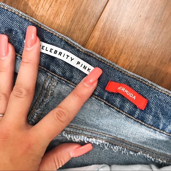 High rise denim Bermuda shorts - Picture 3 of 5